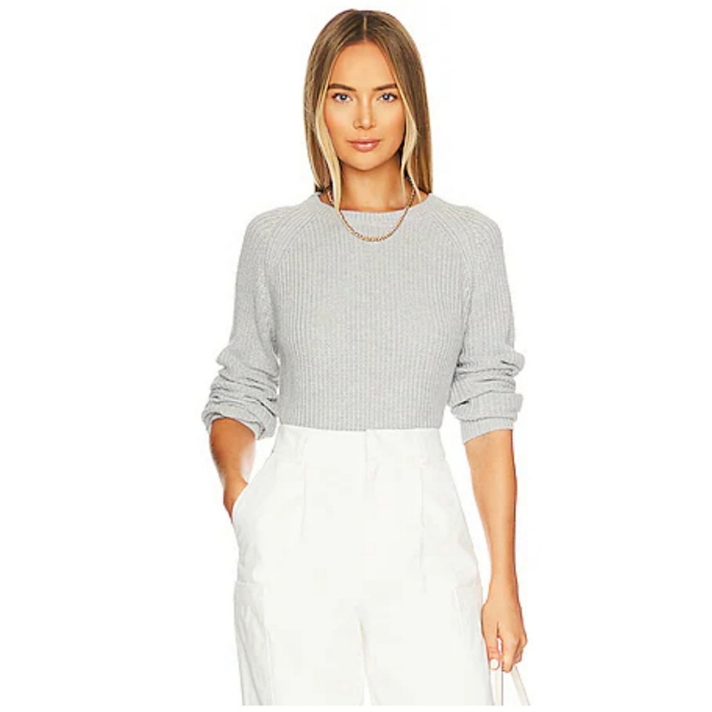 One Grey Day 100% Cashmere Tenley Pullover Sweater Quiet Luxury Resortwear